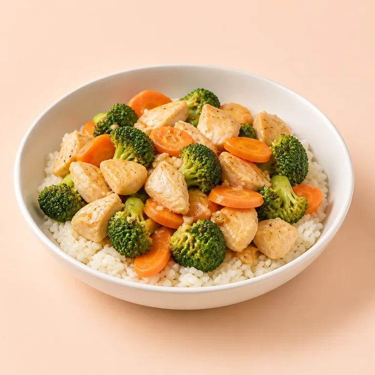 Chicken and vegetable rice bowl